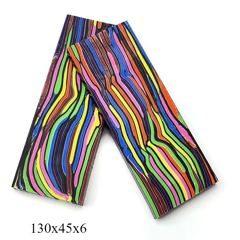 موازين مقبض سكين دمشقية منقوشة بألوان قوس قزح من مادة G10 - لصنع مقبض السكين محلية الصنع ومتوفرة بمواصفات واحدة #2