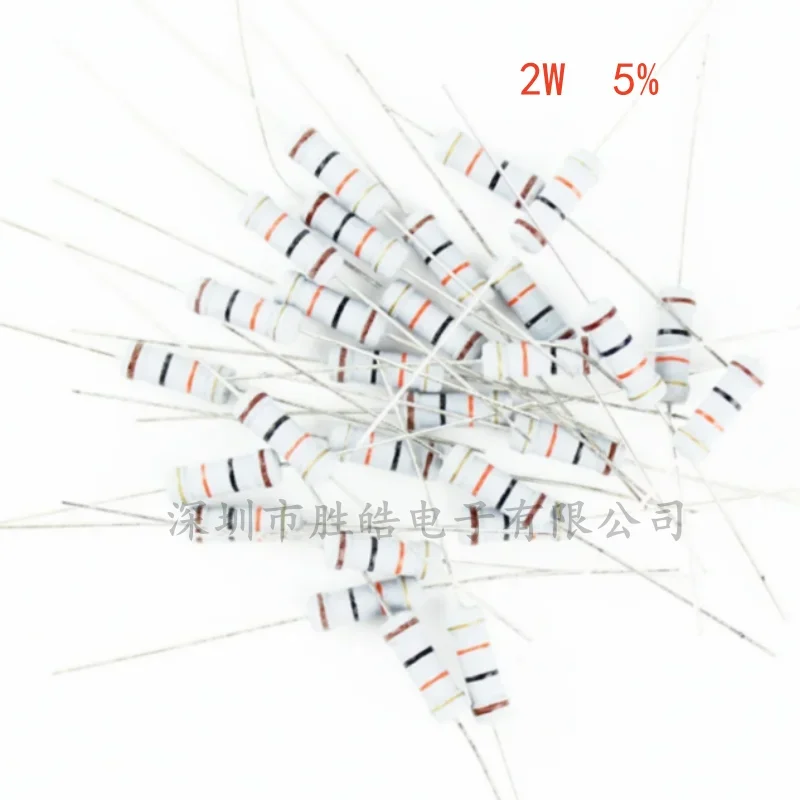 

(20PCS) NEW 2W Metal Oxide Film Resistor 5% 100R 220R 330R 1K 2.2K 3.3K 4.7K 10K 22K 47K 100K 1M 100 220 330 Ohm Carbon Film