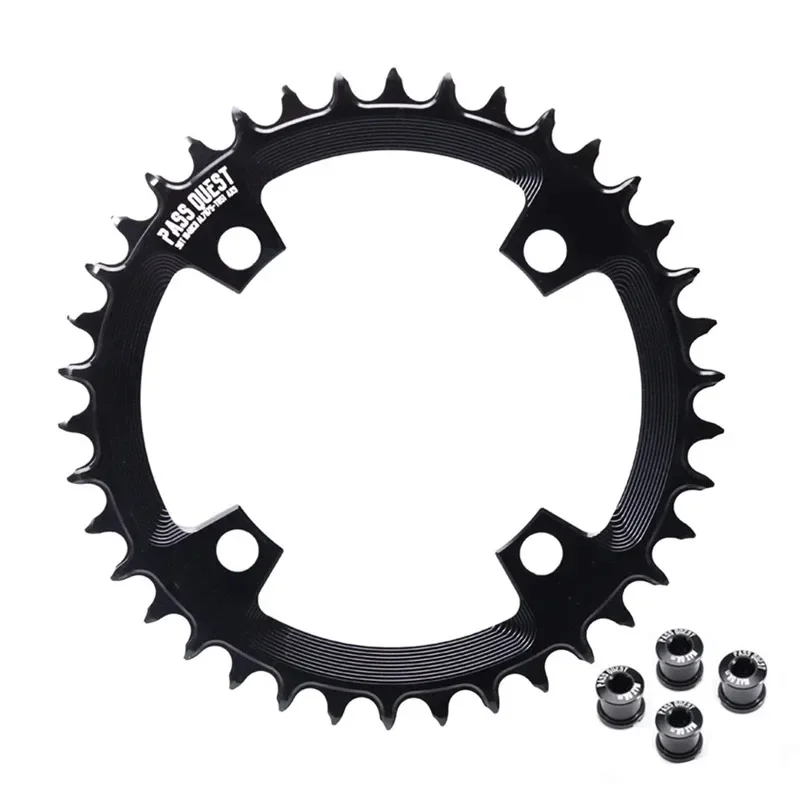 PASS QUEST 104BCD Bicycle Chainring for AXS 12S ROUND NARROW WIDE CHAINRING for 104 BCD Flat Top Chain 12 Speed