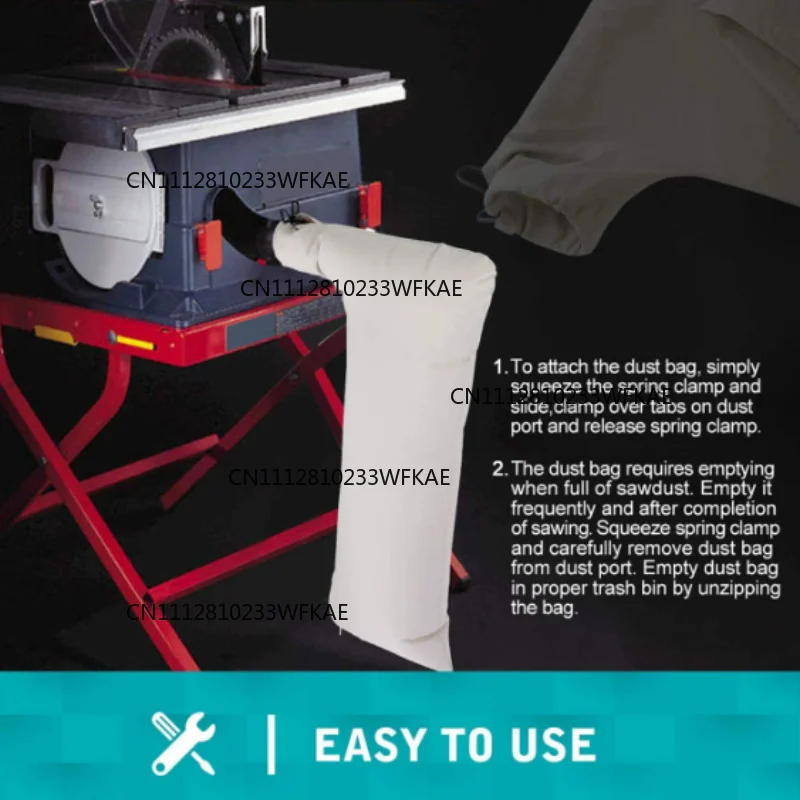 Dust bag for Bosch Dewater 10 inch table saw