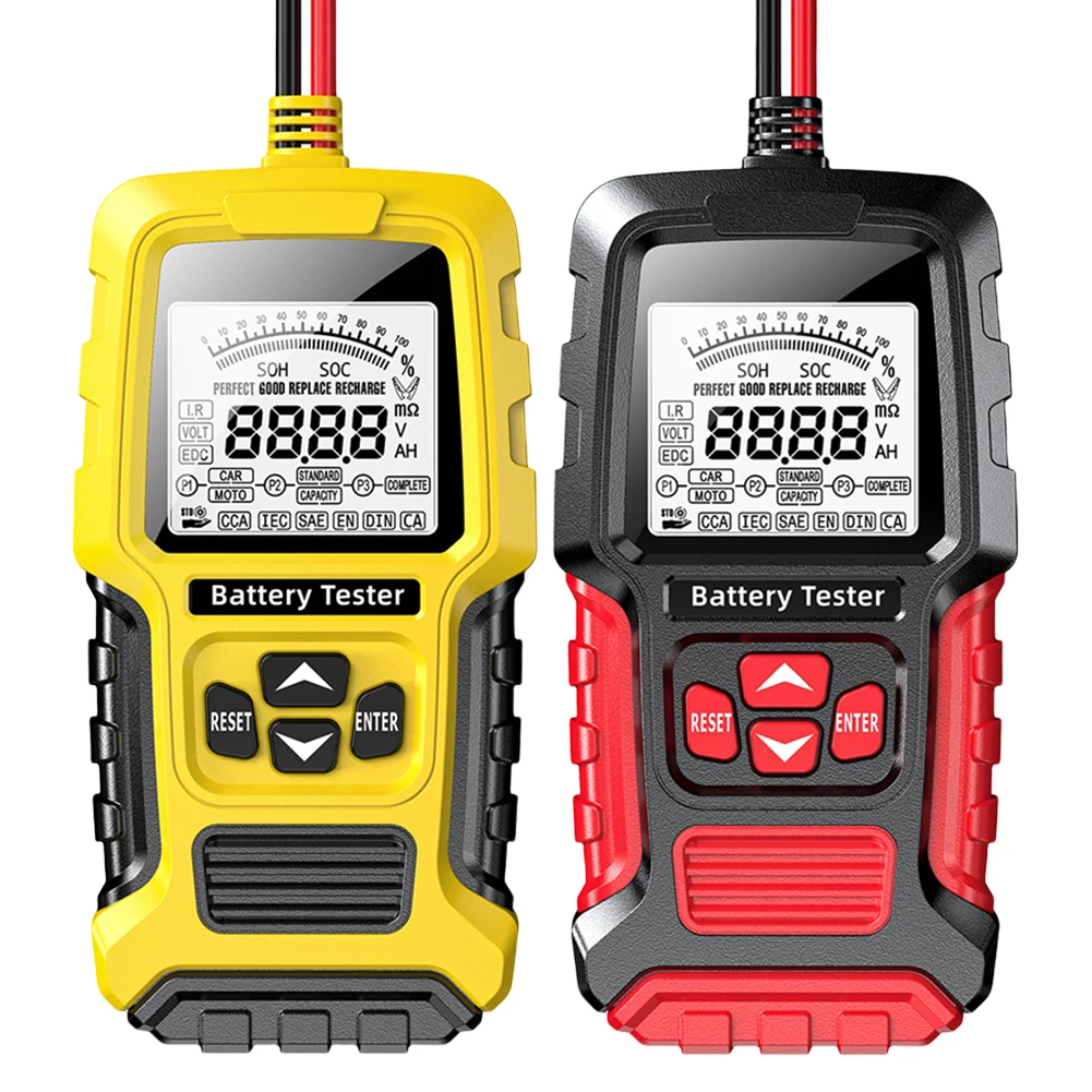 Тестер автомобильного аккумулятора, ЖК-дисплей, анализатор системы аккумулятора SOH SOC CCA, ИК-измерение, автоматический анализатор аккумулятора для автомобиля, грузовика, лодки, внедорожника