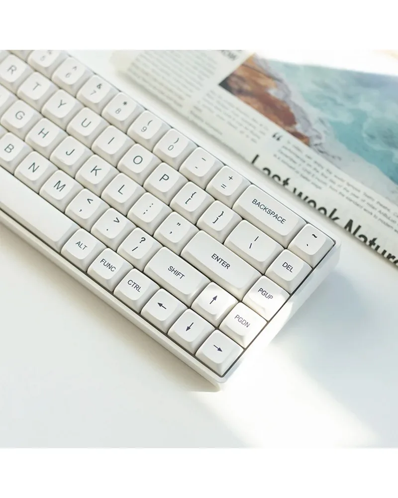 

Keycap Universal Satellite Axis Mechanical Keyboard Minimalist White Keycap 120 Keys XDA Height PBT Sublimation