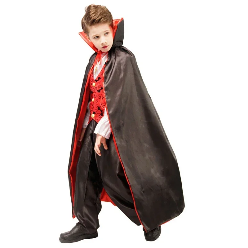 SN66 Scary Vampire Dracula Boys Cosplay Costume Fantasia Halloween Carnival Party Kids Child Earle Dracula Gothic Vampire CosW&M