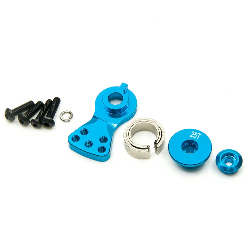 25T Teeth Tooth Half Servo Arm Horn for 1/8 1/10 RC Car Boat FUTABA///ACOMS//AITEC//SAVOX,21mm Blue