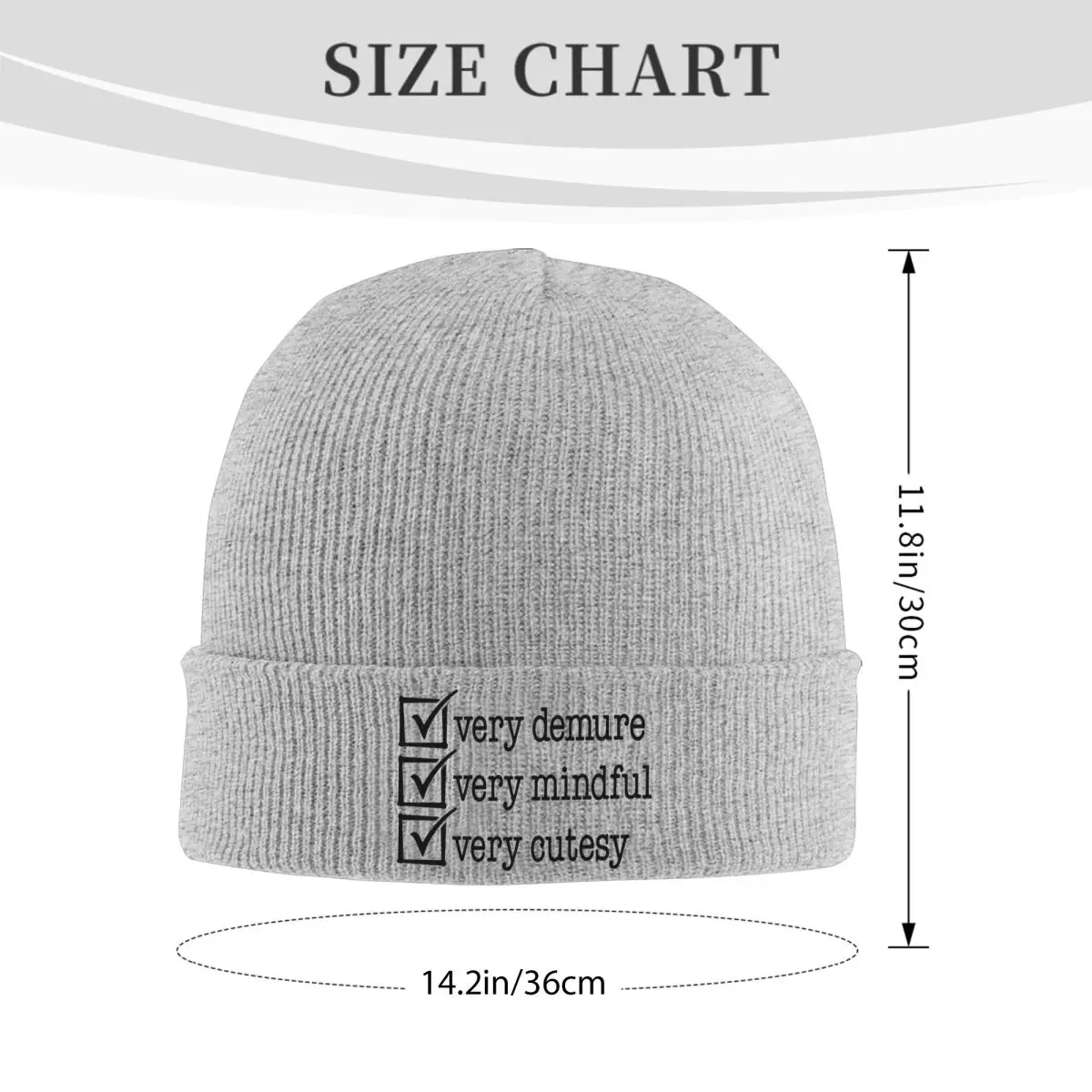 Very Demure Very Mindful Very Cutesy Knit Hat Beanie Autumn Winter Hats Warm Casual Cap Men Women