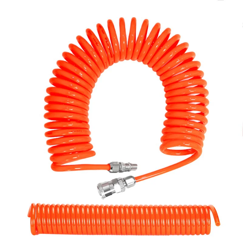 

3M 6M 9M 12M EU/JP Quick Coupling Pipe Type Compressor Air Tools High Pressure PU Tubing Gas Spring Pneumatic Spiral Tubing EU