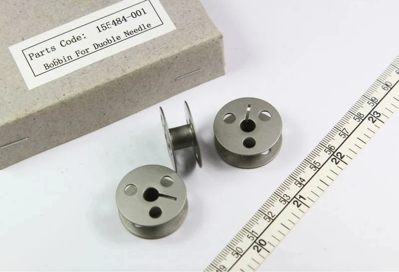 5PCS HARD OXIDE FINISHING 155484-001 ALUMINNIUM BOBBIN FOR BROTHER B872 DUOBLE NEEDLE SEWING MACHINE