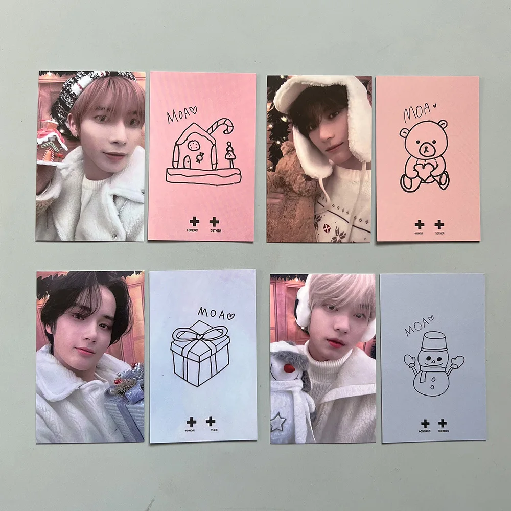 KPOP Soobin TaeHyun YeonJun Selfie Paper Card Double-sided LOMO Cards BeomGyu HUENINGKAI Photocard Postcard Fans Collection G99