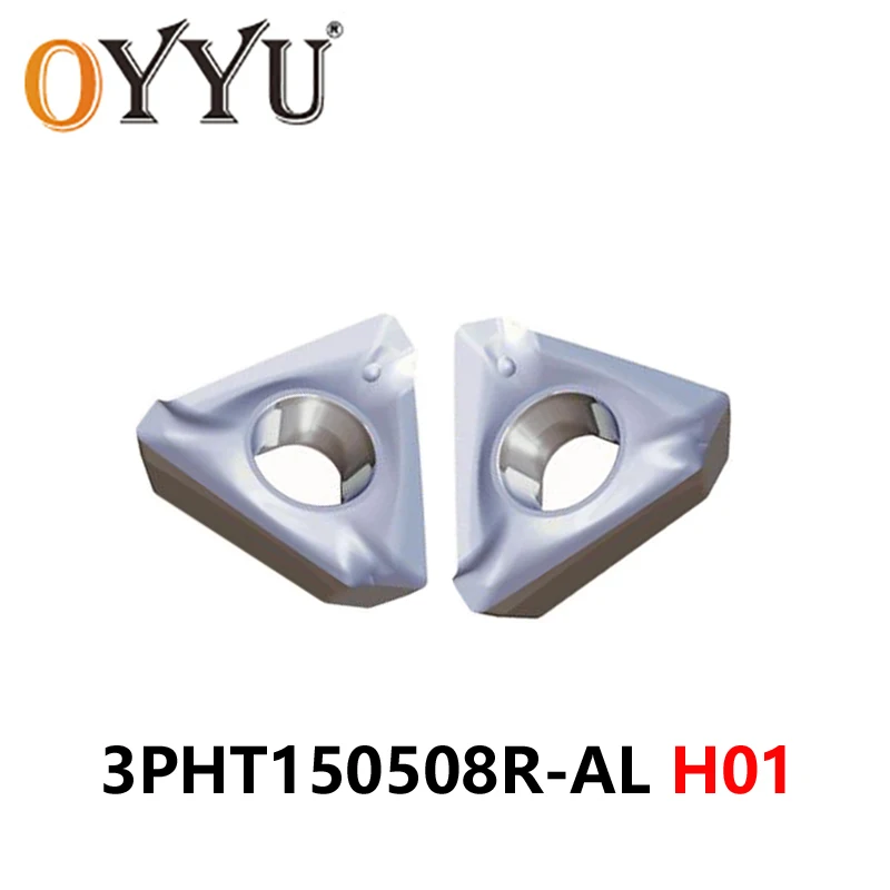 

OYYU 10pcs 3PHT150508R-AL H01 Carbide Inserts Milling Turning Tools 3PHT 150508 3PHT150508R AL CNC Lathe Cutting For Aluminum