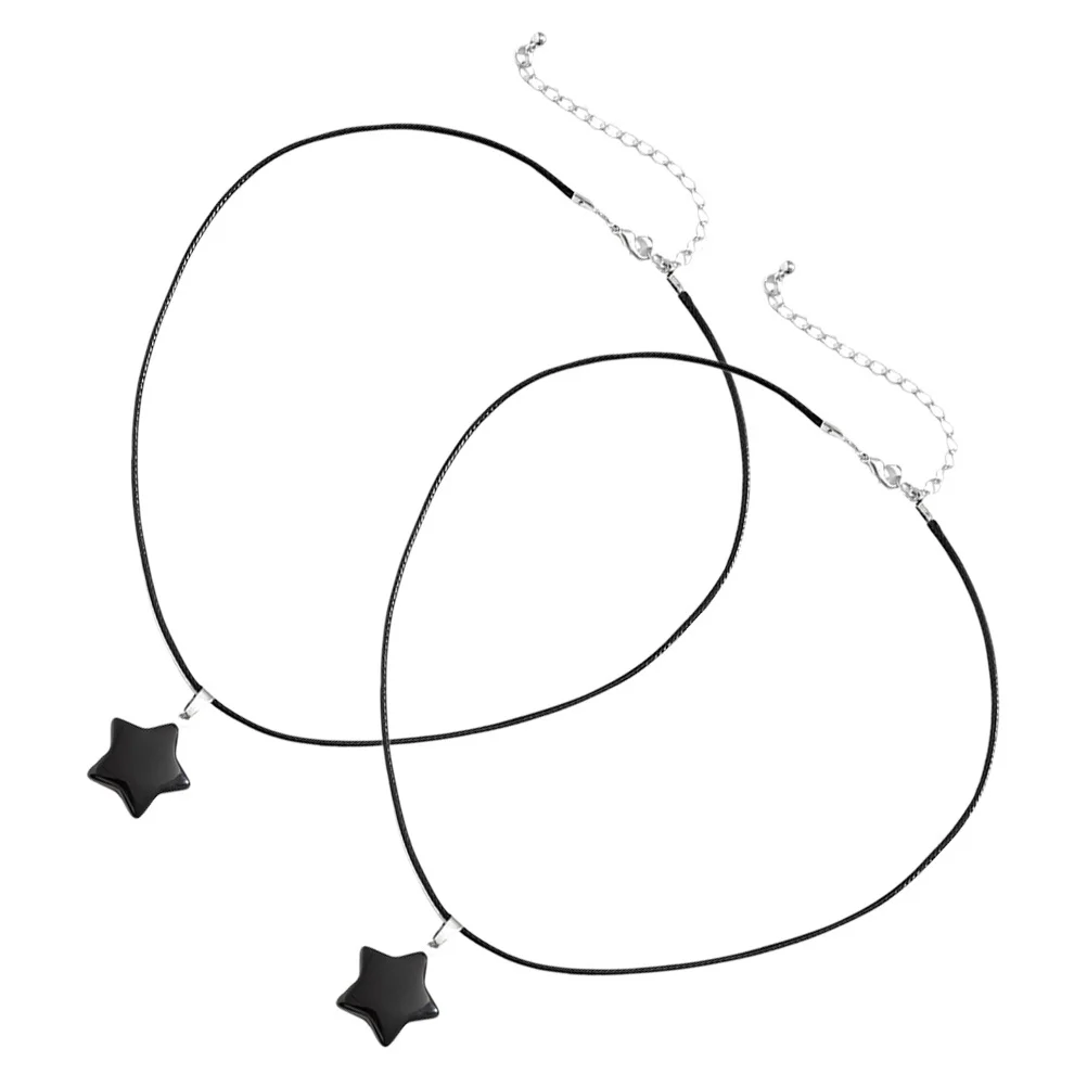 

2Pcs Star Pendant Necklace Necklace for Teens Women Fashion Star Charm Accessory Minimalist Necklaces for Women