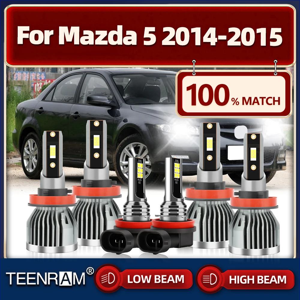 

360W Canbus LED Headlights Bulbs 60000LM CSP Chip Car Headlamps 6000K White Auto Fog Lights 12V 24V For Mazda 5 2014 2015