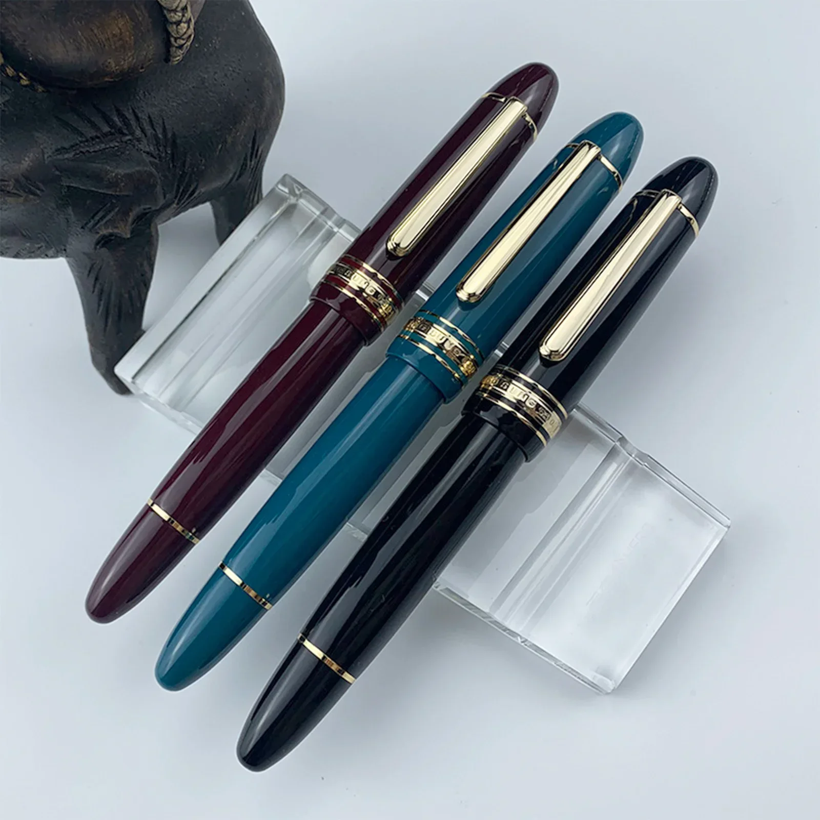 Yongsheng junlai 630 Resin Fountain Pen NO.8 Iraurita Fine Nib Brief Piston Gold Clip Business Writing school Stationery gifts