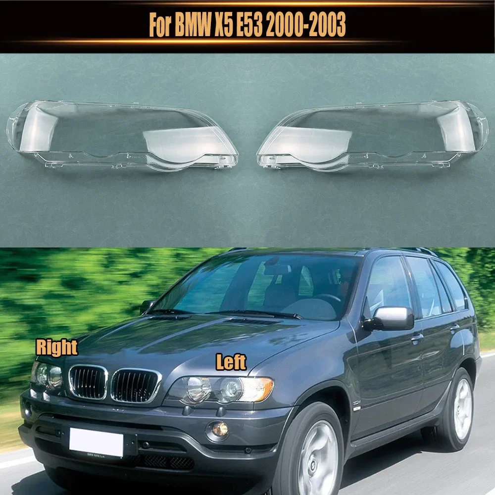 

For BMW X5 E53 2000 2001 2002 2003 Headlamps Plastic Cover Transparent Lampshade Headlights Cover Lens Glass Headlamp Shell