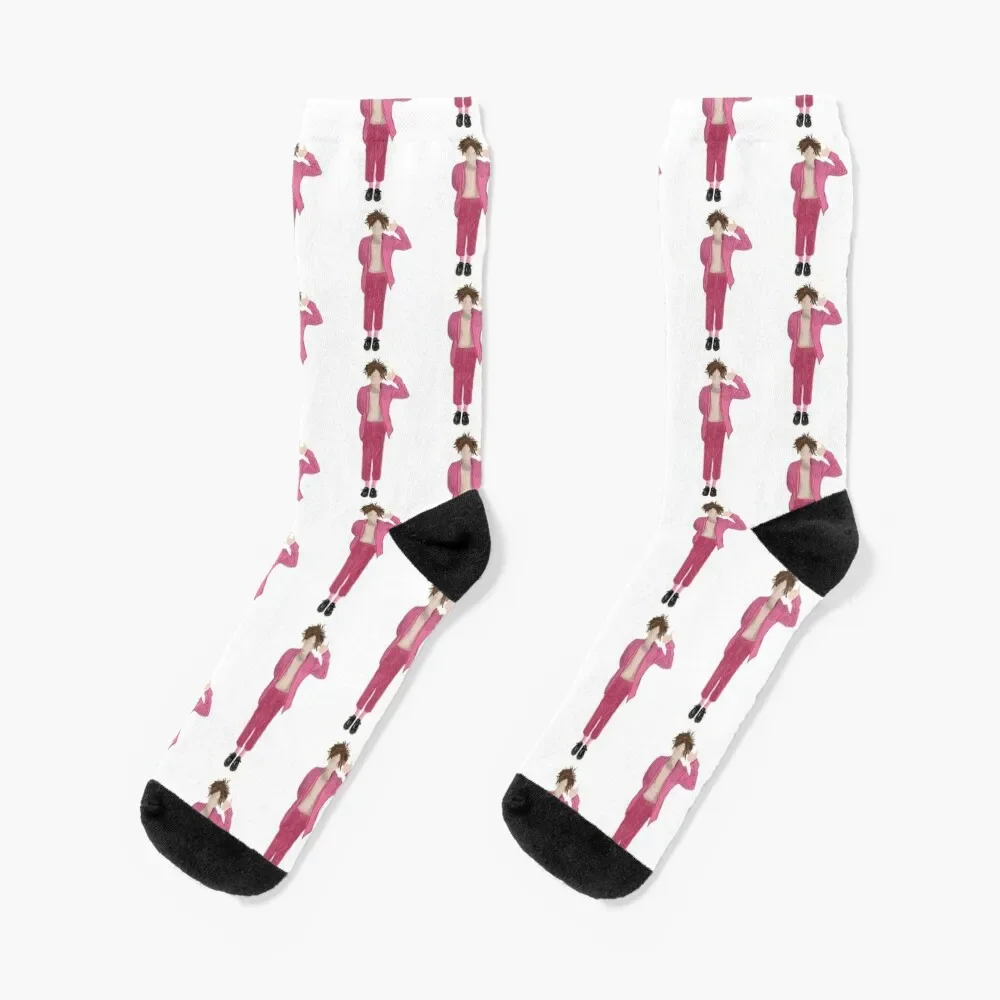 Yungblud-Meias antiderrapantes de luxo para homens e mulheres, liga brilhante, presentes de Natal