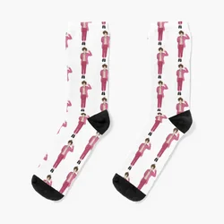 Yungblud-Calcetines antideslizantes con liguero brillante para hombre y mujer, medias de lujo, regalos de navidad