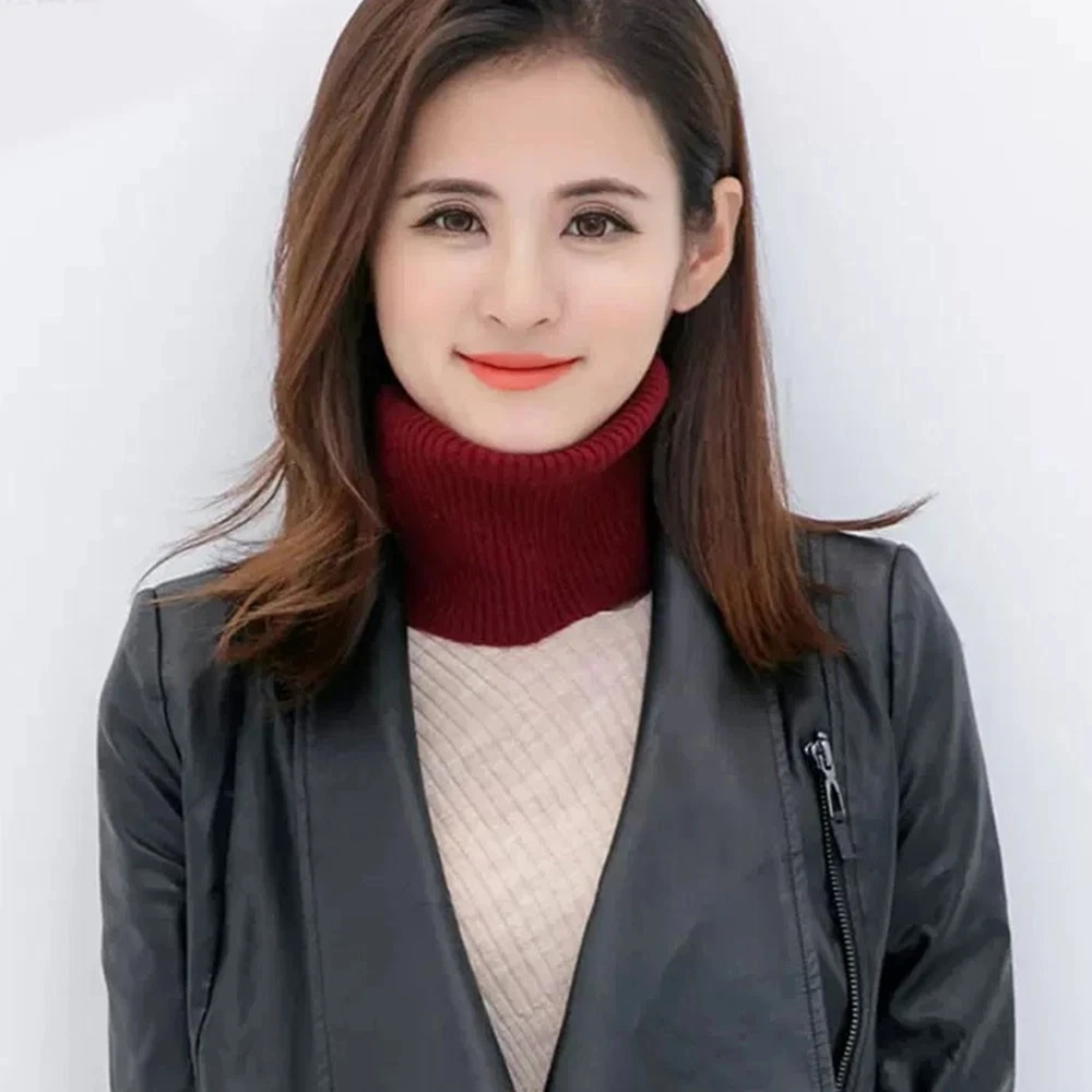 

Мягкий вязаный шарф с шейным воротником, пуловер, шарф, теплая зимняя защита шеи для шеи, зимняя модная повседневная одежда