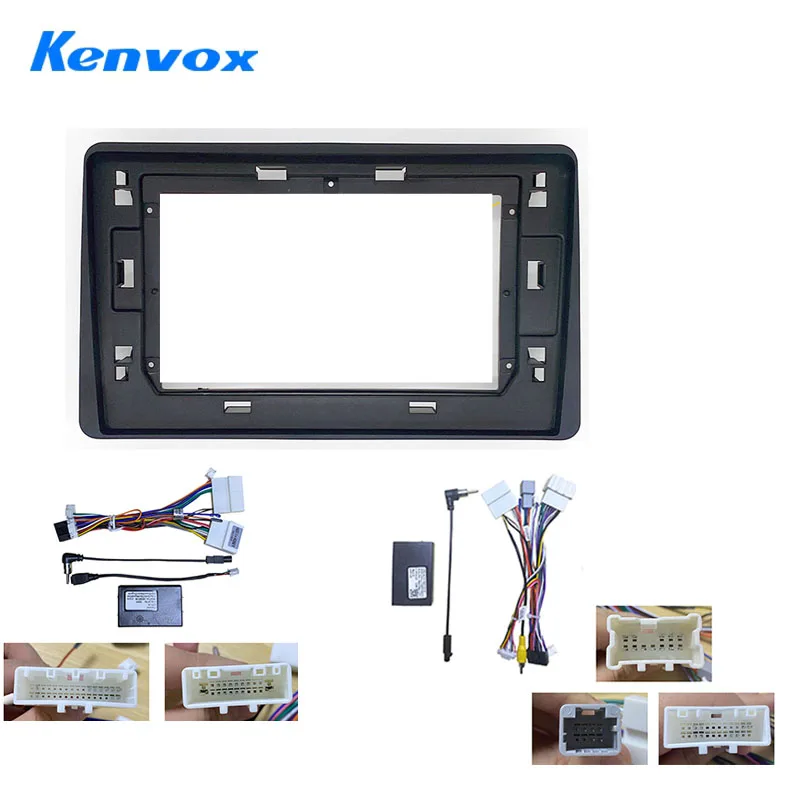 Car Radio For Renault Duster 2018 + Android 2 Din Stereo Mounting Bezel Faceplate Frame Kit