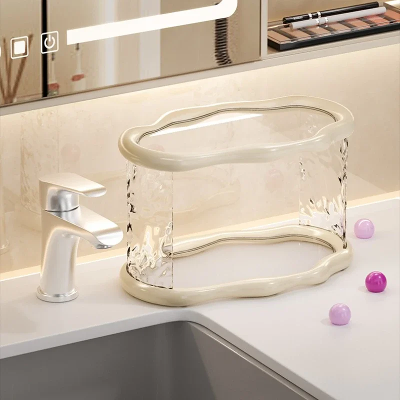 Cream Style Desktop Display Shelf High-grade Mug Cup Storage Rack Porch Storage bathroom Perfume Cosmetics Organizer Holder