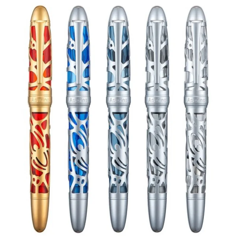 A+ Asvine P80 Spider Piston Fountain Pen BOCK / Asvine EF/F/M/1.1 Nib Skeleton Pen