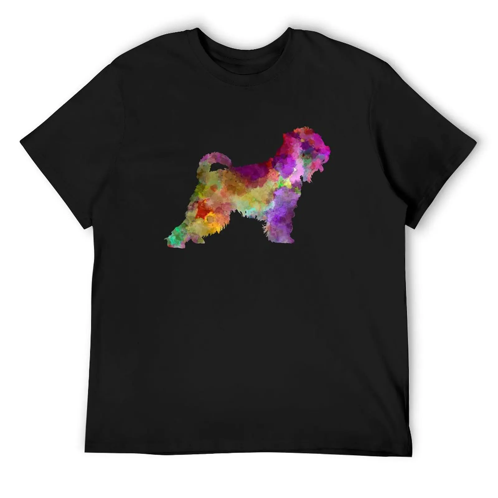 Irish Soft Coated Wheaten Terrier in watercolor T-Shirt cotton graphic tees custom shirt sweat shirts, men