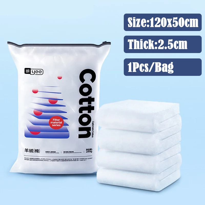 1Pcs Fish Tank Filter Cotton Thicken High-Density Purification Cashmere Cottons Aquarium Impurity Filter Material