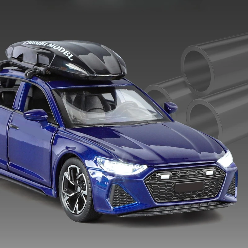 1:32 RS6ステーションワゴン合金ダイキャストシミュレーションモデルカーおもちゃ、サウンドとライト付きプルバックおもちゃ、子供向けギフト