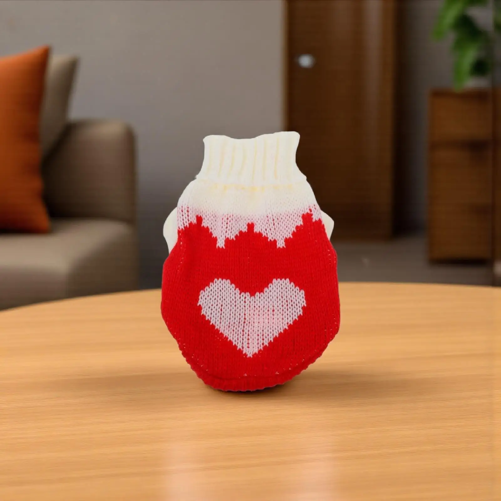 

Multi-Color Knitted Pet Sweaters Collar Warm Winter Clothes Dog Cat Valentines Day Heart Puppy Sweaters Costume