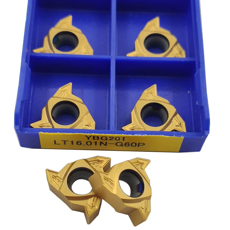 

10pcs LT16.01N G60P thread turning insert 16IR G60 1.5-3.0 LT16.01N-G60P 201 RT16.01W-G60P 201 Miliing cutter Carbide Inserts