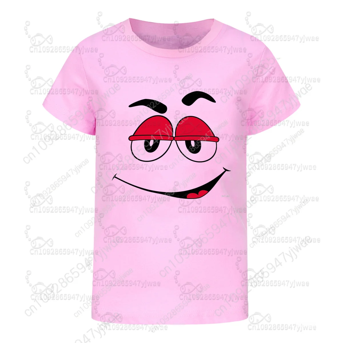 M-الشوكولاته الفول الكرتون المطبوعة القطن قصير الأكمام الأسرة السفر عطلة المحملة الأطفال الكبار تي شيرت الوالدين والطفل الملابس #3