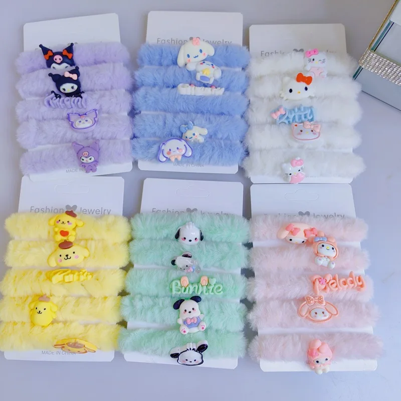 

5PCS Kawaii Kitty Hair Bands Kuromi Hair Accessories Anime Cartoon Headband for Girls Gifts for Kids