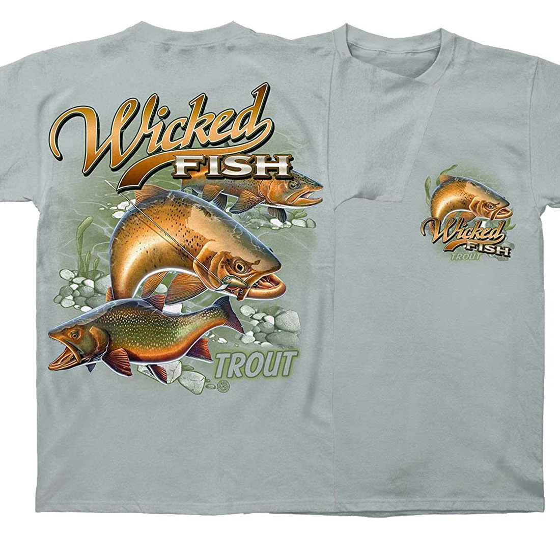 

Short Sleeve 100% Cotton Casual T-shirts Loose Top Size Wicked Trout Fish Fishing Fisherman Angler Gift T Shirt heavyweight 2024