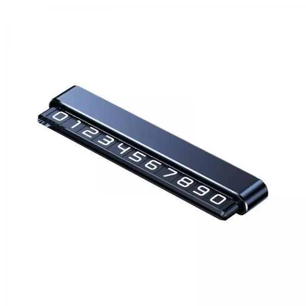 Car Phone Number Card Universal Parking Plate Adhesive Hidden Aluminum Alloy Compact Dashboard Telephone Number for All Cars