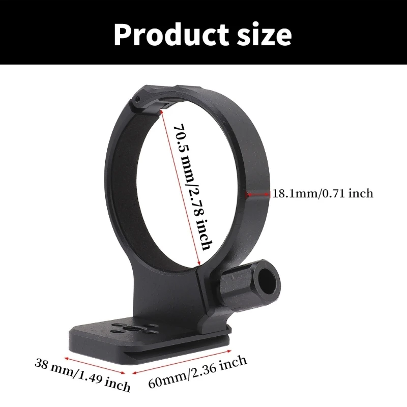 Y1UB Professional Tripod Lens Rings Tripod Collar for Balanced Long Lens