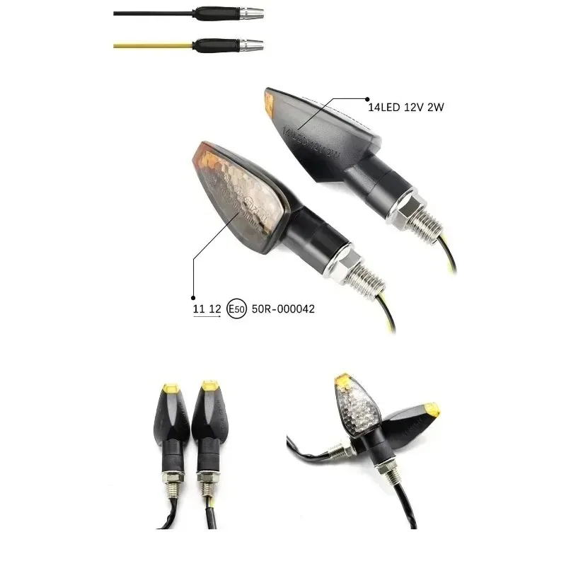 

Motorcycle Light Ultra-bright Motorcycle Warning Light for 12V Motorcycle Turn Signal Light, 14LED Turn Signal Light