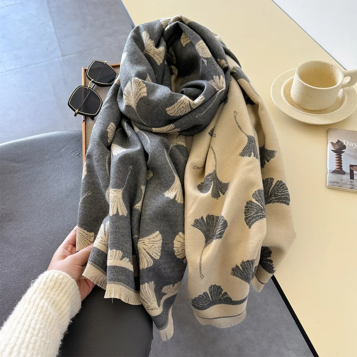 Luxury Winter Scarf Women Cashmere Warm Pashmina Female Shawls Wraps Thick Soft Bufanda Poncho Scarves Stole 2024