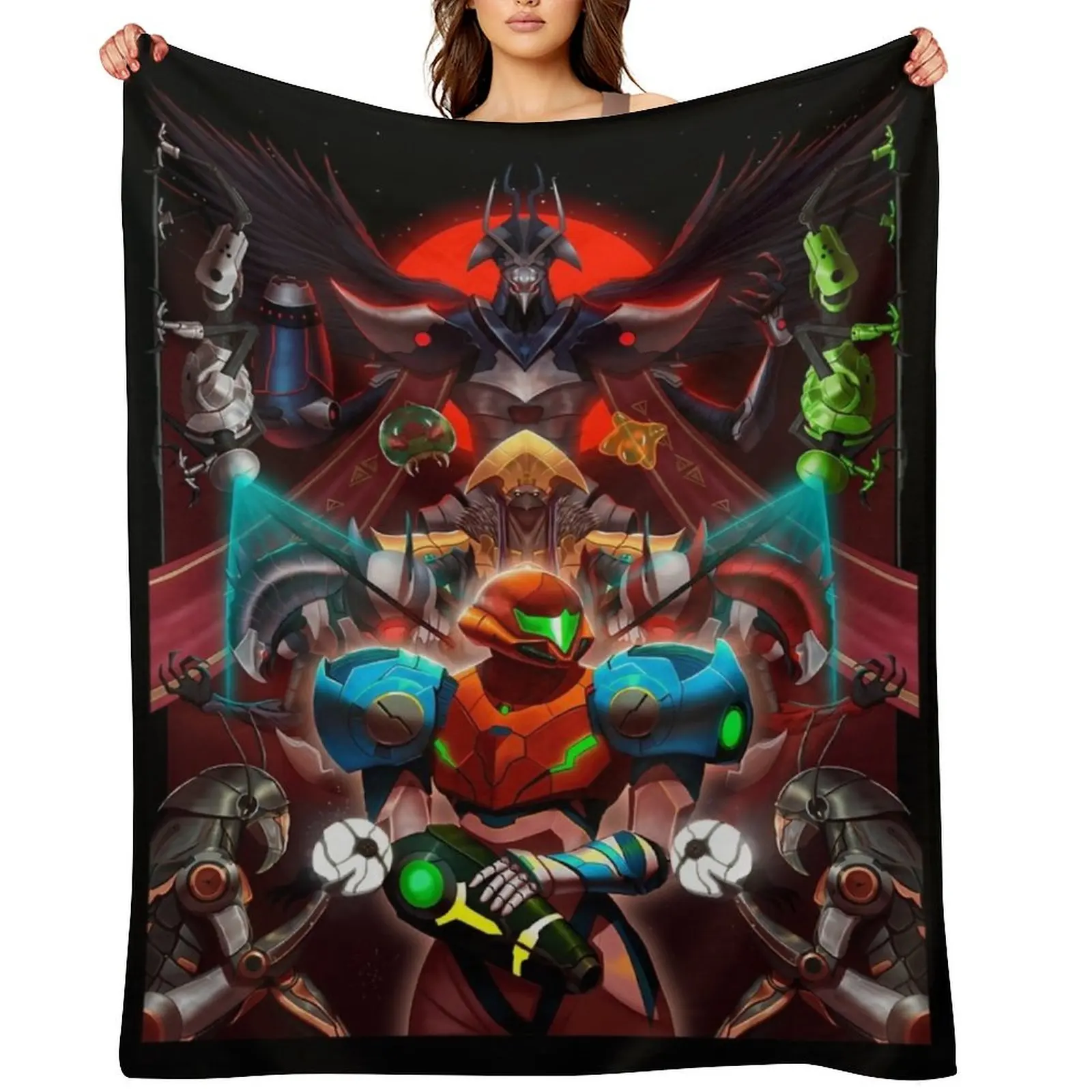 

Metroid Dread Throw Blanket Bed covers For Decorative Sofa Polar Soft Big Blankets