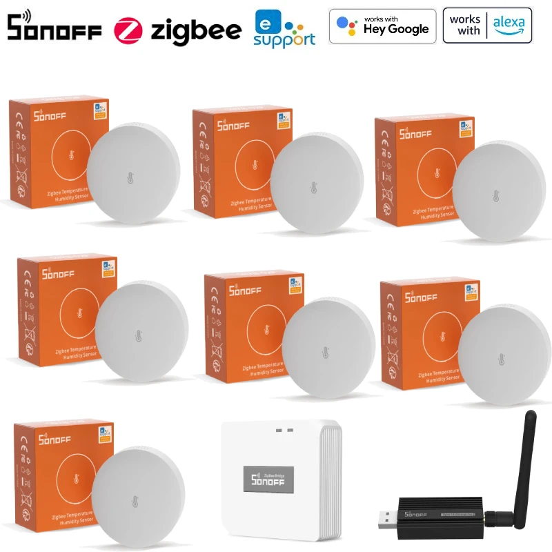 Sonoff Zigbee Cảm Biến Nhiệt Độ Và Độ Ẩm SNZB-02 Làm Việc Với Ewelink Zbbridge Alexa Google HomeAssistant Chiêu MQTT Có Sẵn