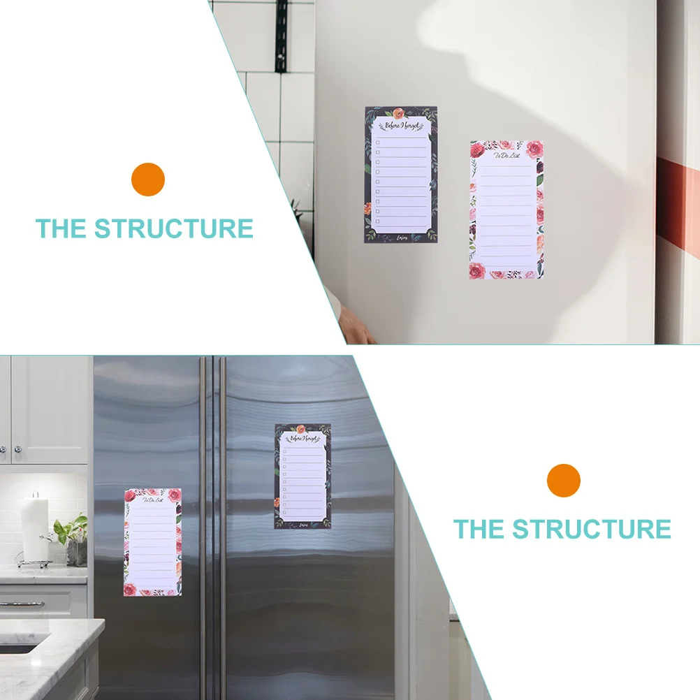 

2Pcs Magnetic to Do List Notepads Magnetic Memo Pads for Refrigerator Message Notepads
