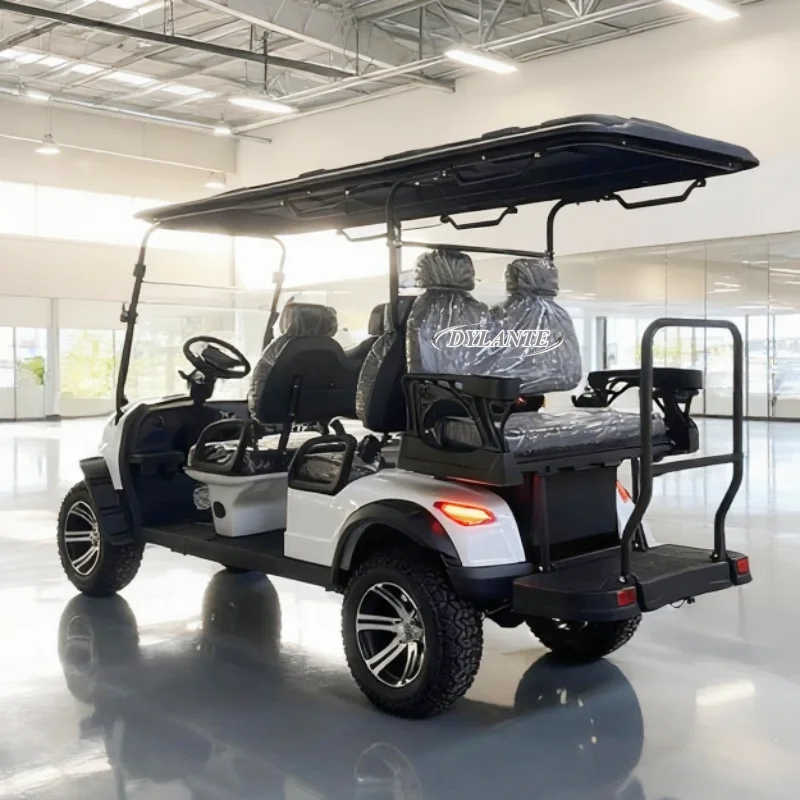 

Роскошная высококачественная 4-местная электрическая тележка для гольфа CE, 4-колесный дисковый тормоз, литиевая батарея, экскурсионный автобус