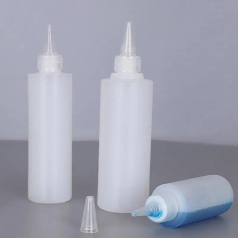 Plastic Bottle 10/30/50/60/100/120ml Empty Plastic Glue Bottles with Screw- Lids Squeeze Liquid ink Oil dropper bottles