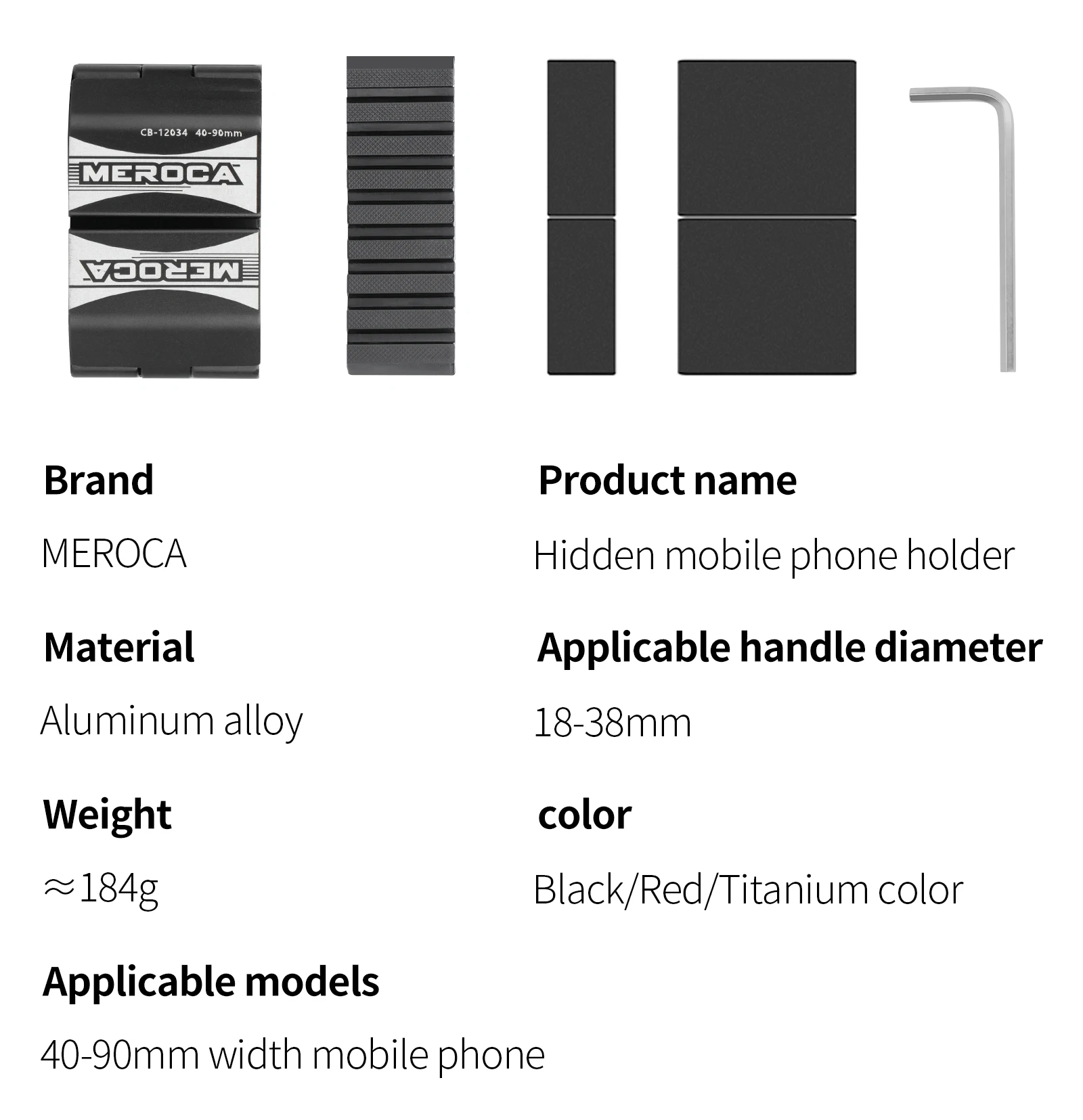 MEROCA Fahrrad-Handyhalterung kann um 360° gedreht werden ° Versteckter, ultraleichter MTB-Rennrad-Telefonhalter aus Aluminiumlegierung – Detail 4