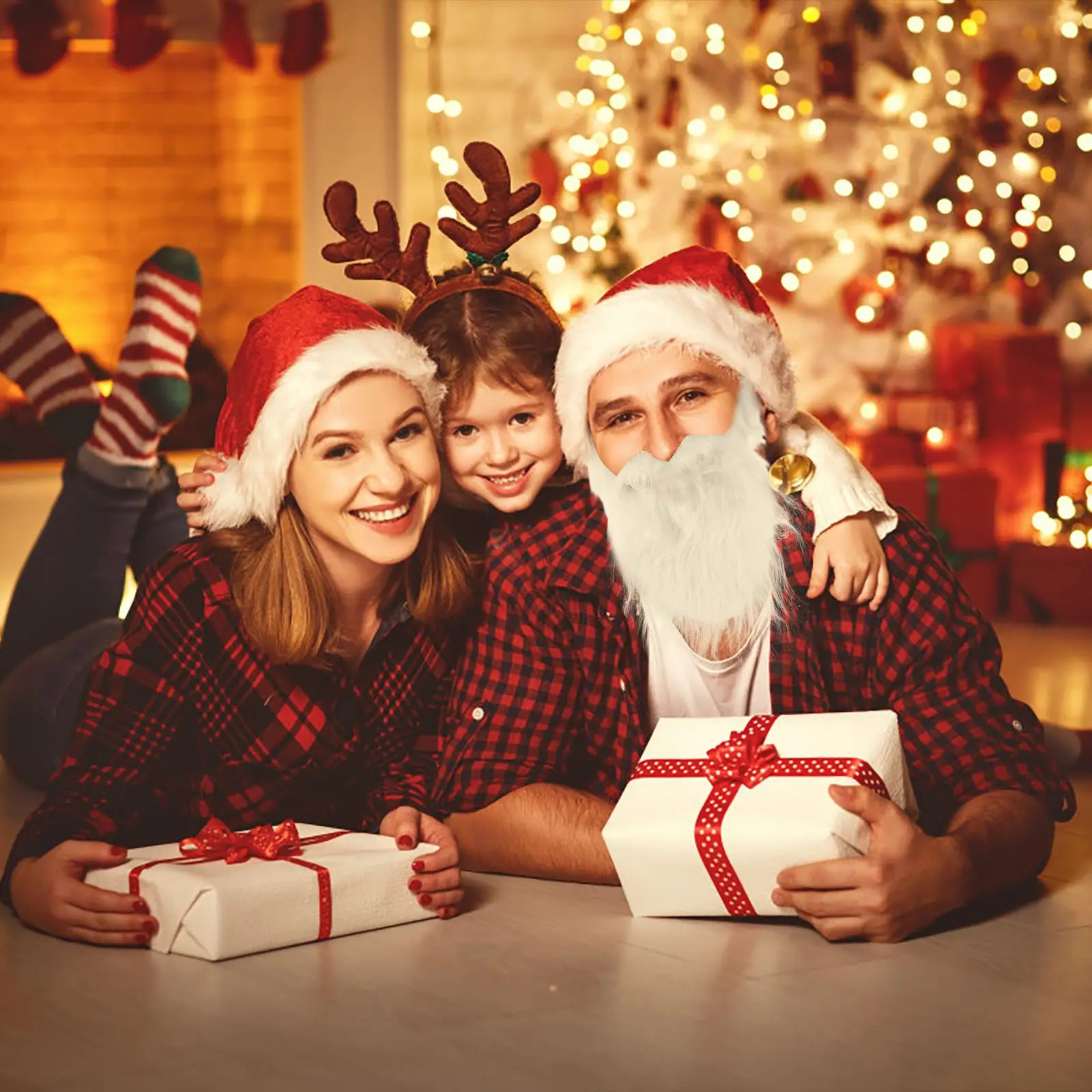 2 шт., искусственная белая борода