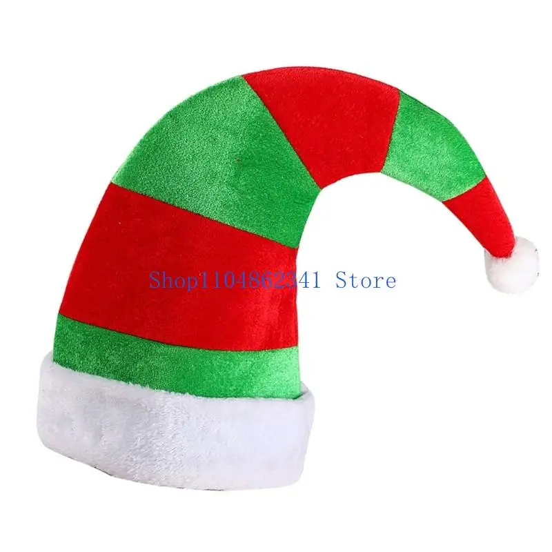5asd Lễ Hội Cong Santa Nón Cổ Điển Màu Đỏ Xanh Lá Cây Màu Sắc Cha Giáng Sinh Mũ Dành Cho Người Lớn Trẻ Sự Kiện Giáng Sinh Tập