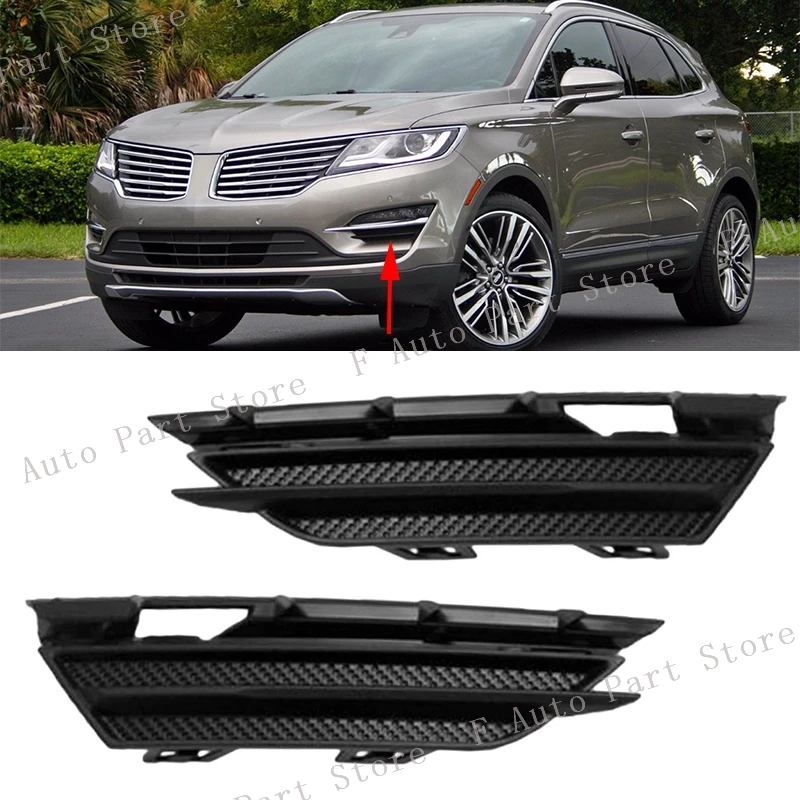 

For Lincoln MKC 2015-2017 2018 2019 Front Bumper Fog Lamp Light Trim Cover Frame Grille Bezel Hood EJ7Z17E811AA EJ7Z17E811BA