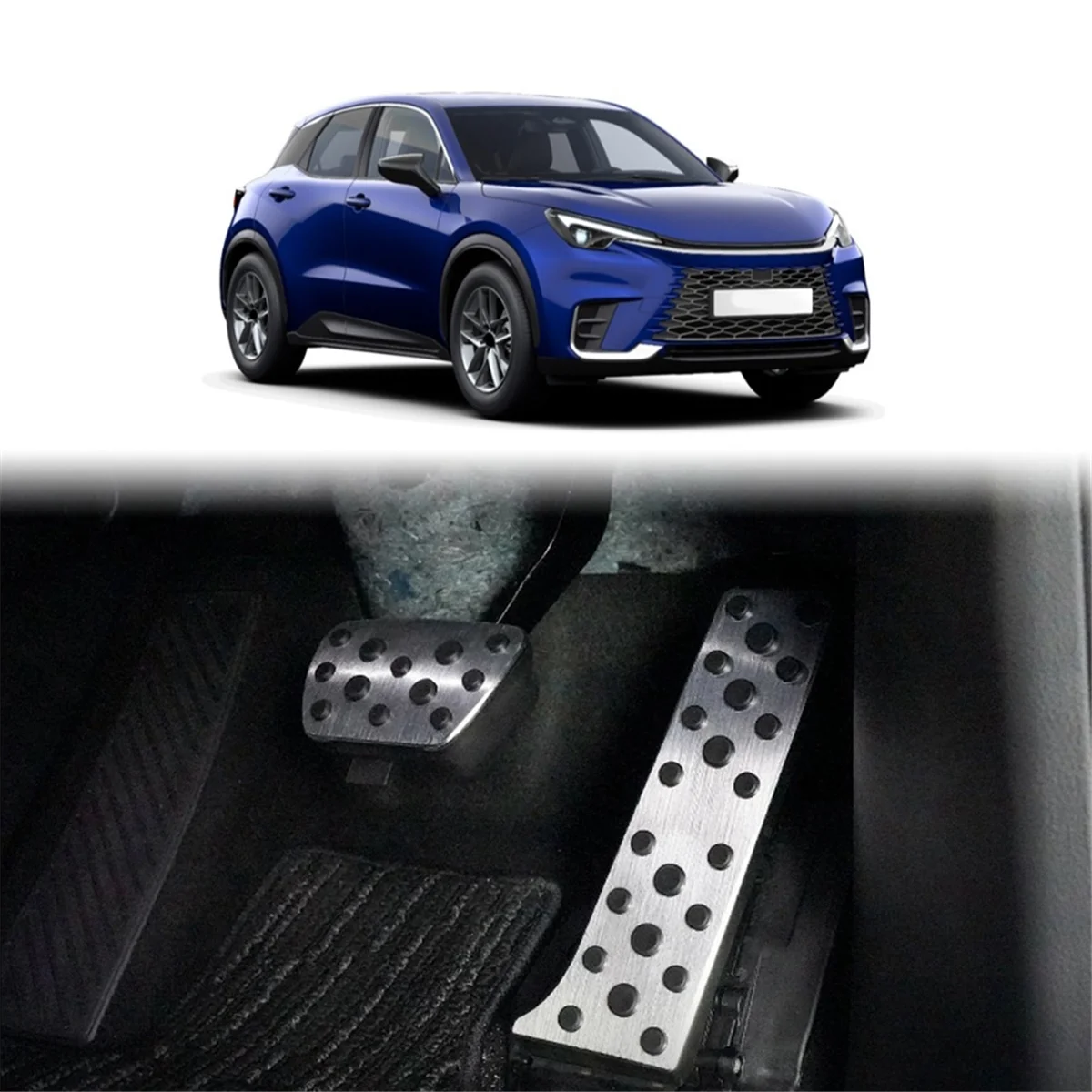 Per Lexus LBX 2024 Pedali per auto in lega di alluminio Accessori per copertura pedale freno frizione acceleratore - L49A