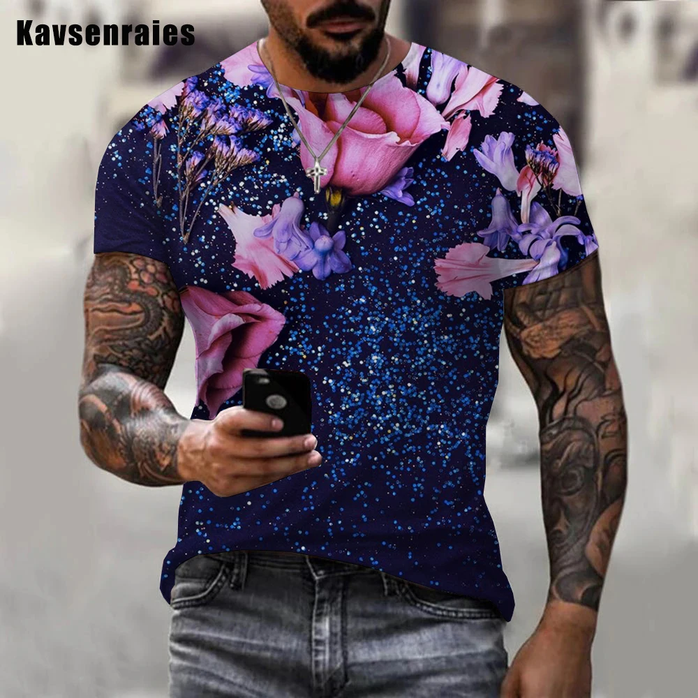 Men Women Hot Summer Fashion Colorful Glitter Printed 3D Men T-shirt Casual Comfortable Oversized O-Neck Short Sleeve Tops 6XL