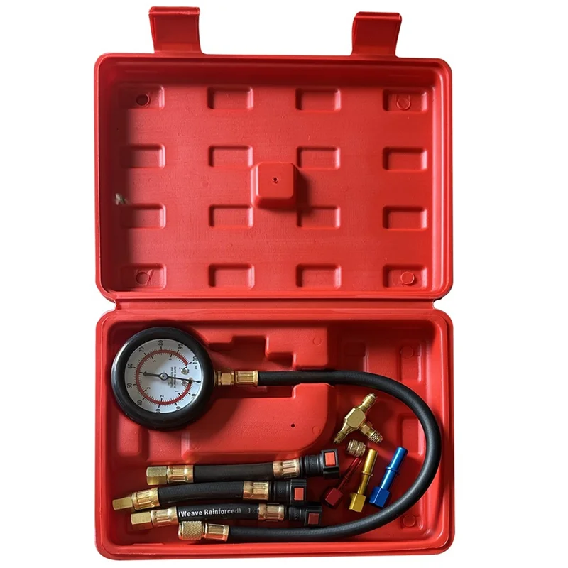 

Fuel Pump Pressure Tester Kit 0-100PSI 3-Sizes Adapters For Car Truck Motorcycle Fuel Pressure Testing Tools