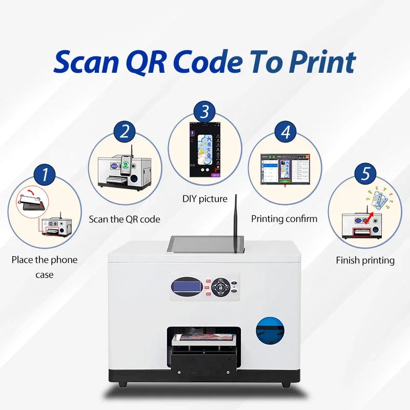 Inkit Smart UV Printer For Mobile Phone Case Support QR Code Scan Printing