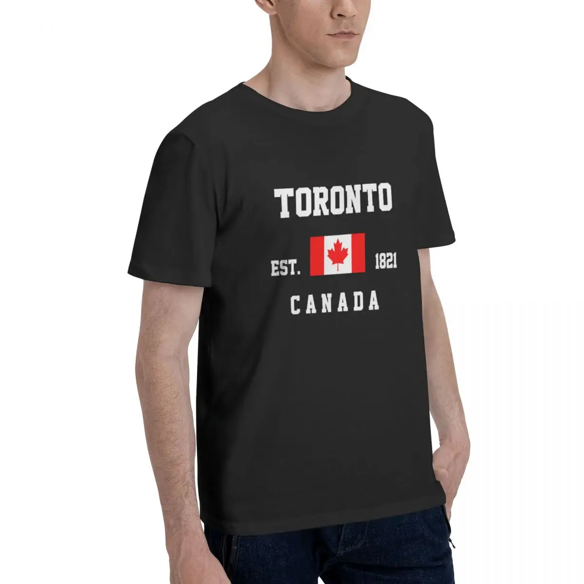 100% Cotton Toronto Canadia Canada Flag t shirts Men Casual tshirts Women Clothing T-Shirts Tops Tees S-6XL Gift