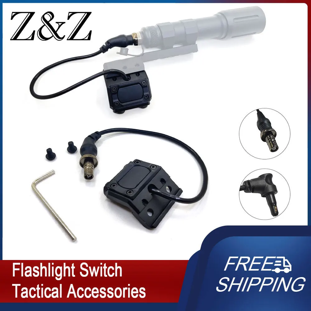 

Tactical Flashlight UNT Mod Button Switch Remote Pressure Light Switch With Mount Control For Scout Light M300 M600 M600DF